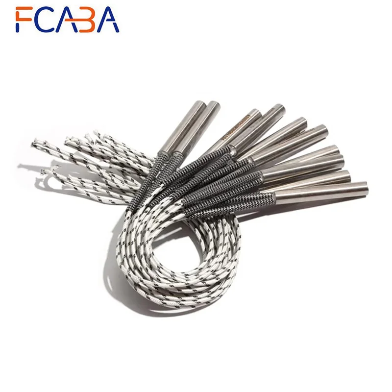 FCABA 5 шт. 12 мм 38 ~ 48 мм 316SUS цилиндрические картриджные нагреватели 110 В/220 В/380 В нагревательная трубка 180 Вт/200 Вт/220 Вт/230 Вт электрический элемент
