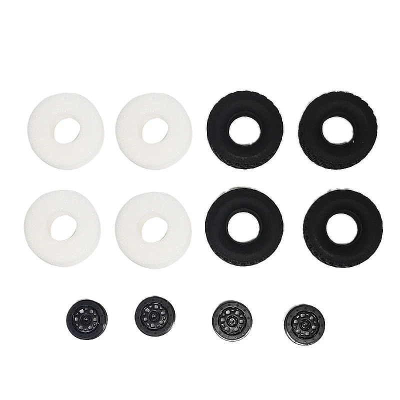 

New Upgrade Rubber Track Tires Spare Parts with Sponge and Wheel Rim,for MN90 MN91 WPL C14 C24 RC Car Truck Wheels