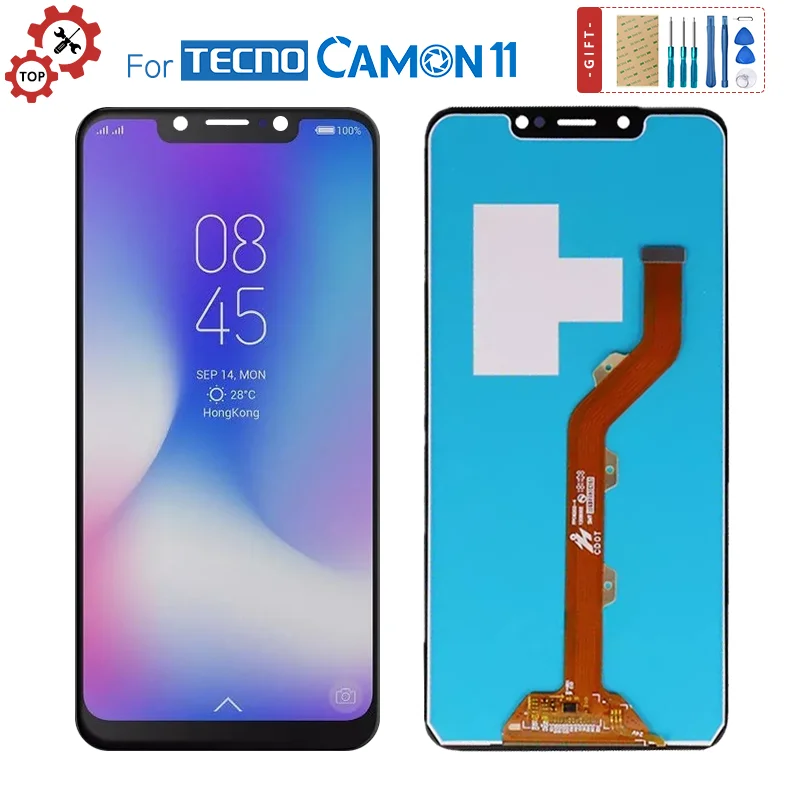 

6.2" For Tecno Camon 11 CF7 LCD Display Touch Screen Digitizer Panel Assembly For Tecno Camon 11 CF7 Touch Screen LCD Spare Part