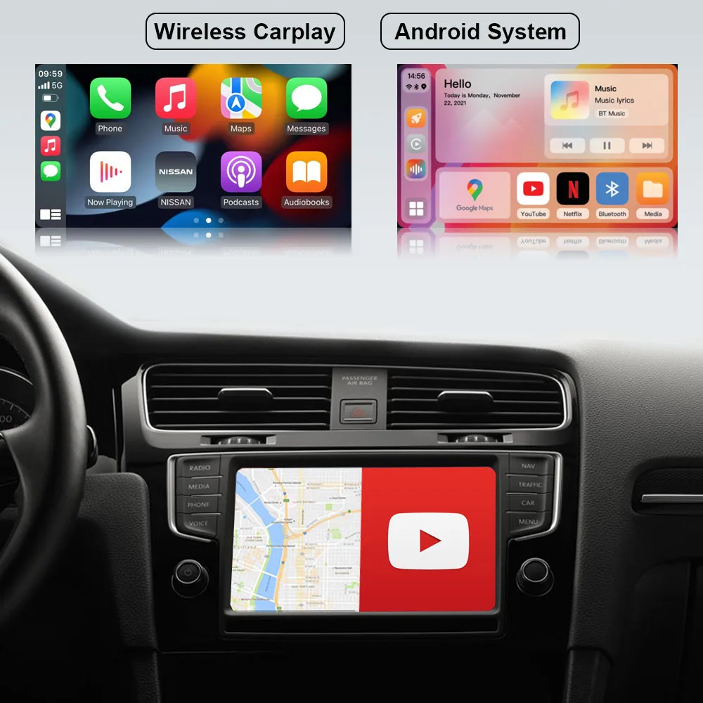 CarPlay Ai Box Android 11 Новый беспроводной Apple Netflix YouTube автобокс Автомобильный