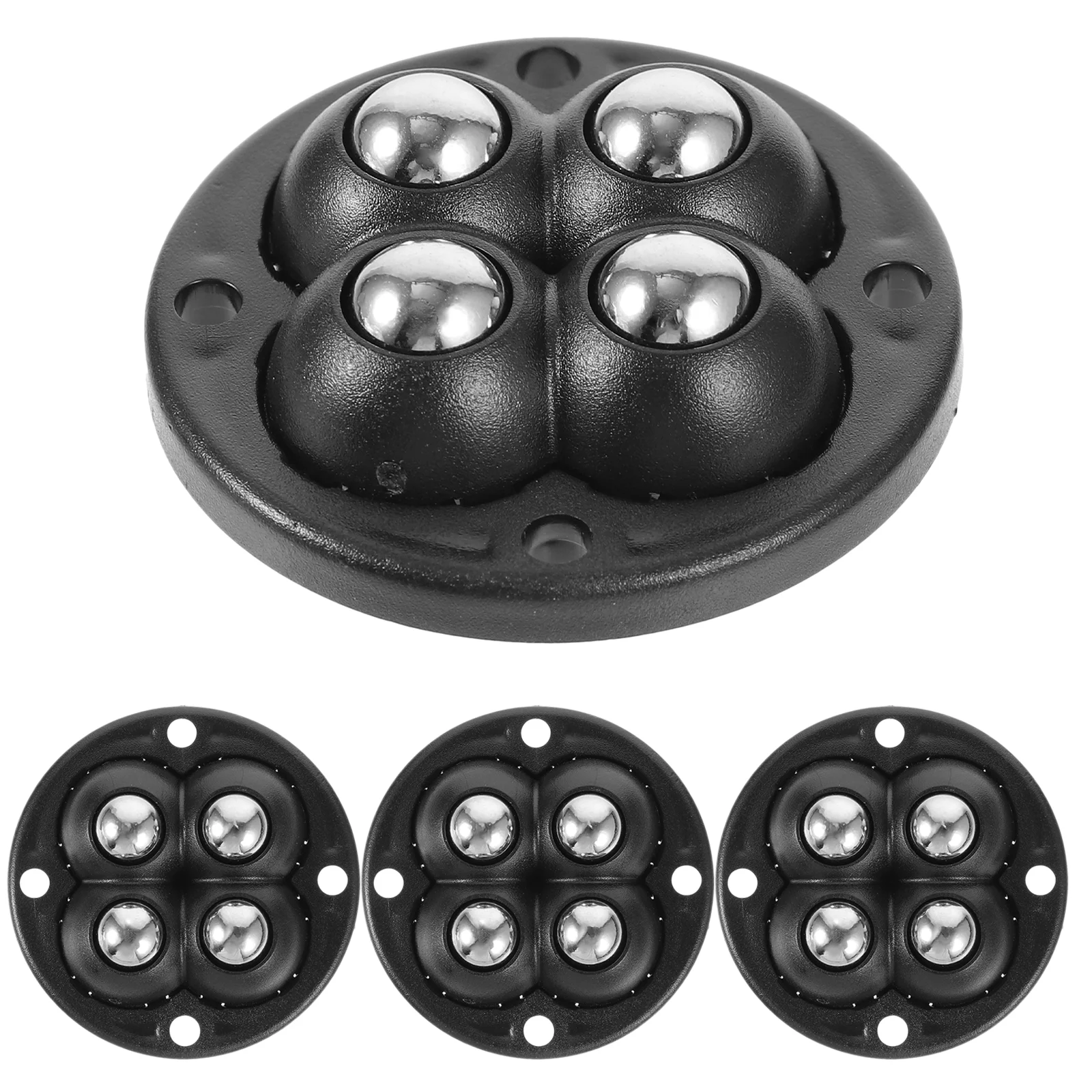 

4 Pcs Ball Pulley Mini Casters Small Appliances Swivel Castors Storage Case Garbage Can Trash Adhesive Abs Bin Wheels Trashcans