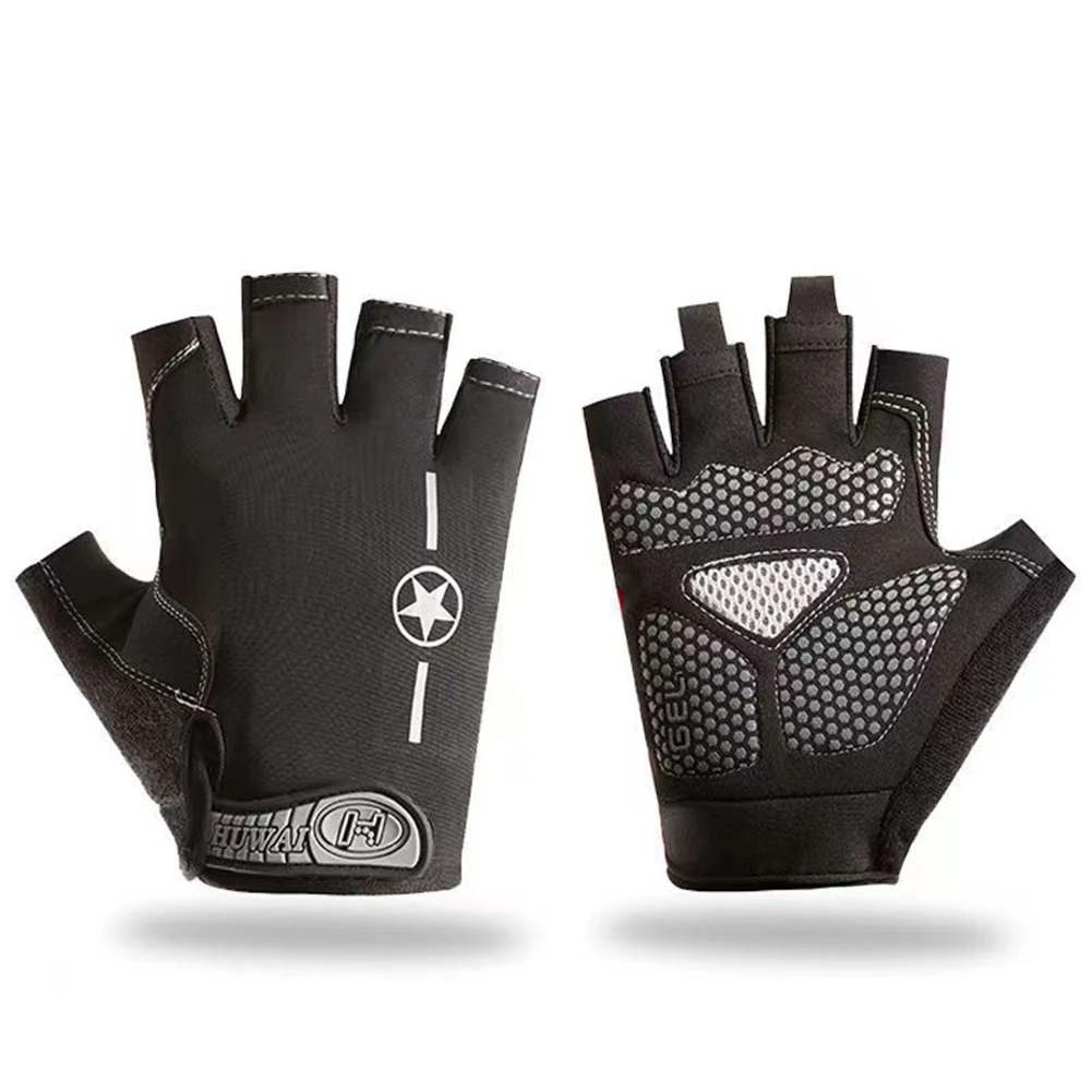 

Half Finger Gloves Bus Driving Gloves Cycle Weight Lifting Gloves Outdoor Sports Gloves Silicone Half Finger Gloves