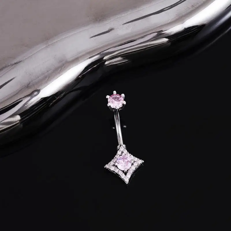 Фото ㉻ Кольца для пирсинга пупка Star Zircon в стиле Y2K для девушек, украшения для тела, модные украшения для пирсинга пупка для женщин, подарок №3