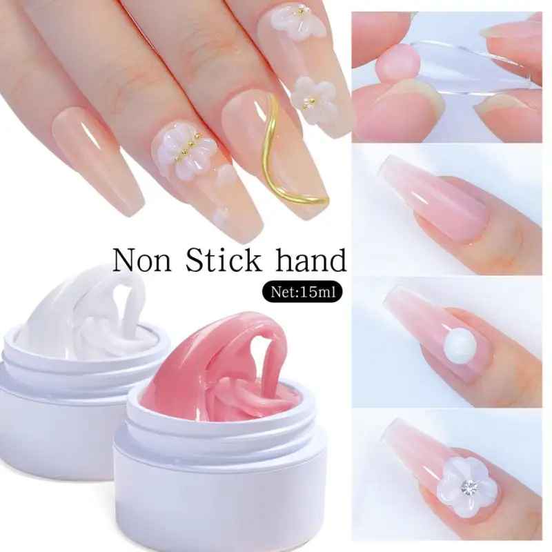 

Антипригарный гель-лак для наращивания ногтей для рук молочный белый прозрачный розовый цвет 15 мл желе отмачиваемый УФ-гель-лак для дизайна ногтей гель лак