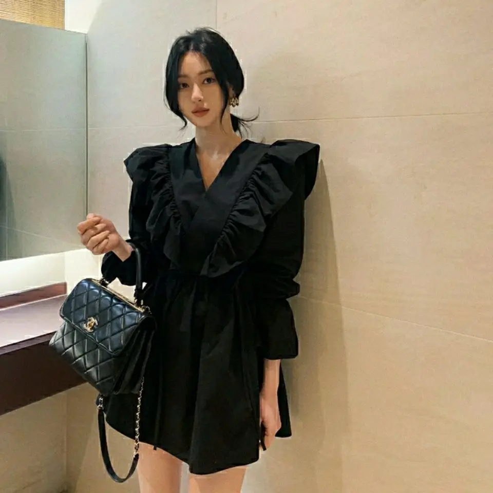 платье женское весна 2022 мини платья женские модные нарядное белое черное