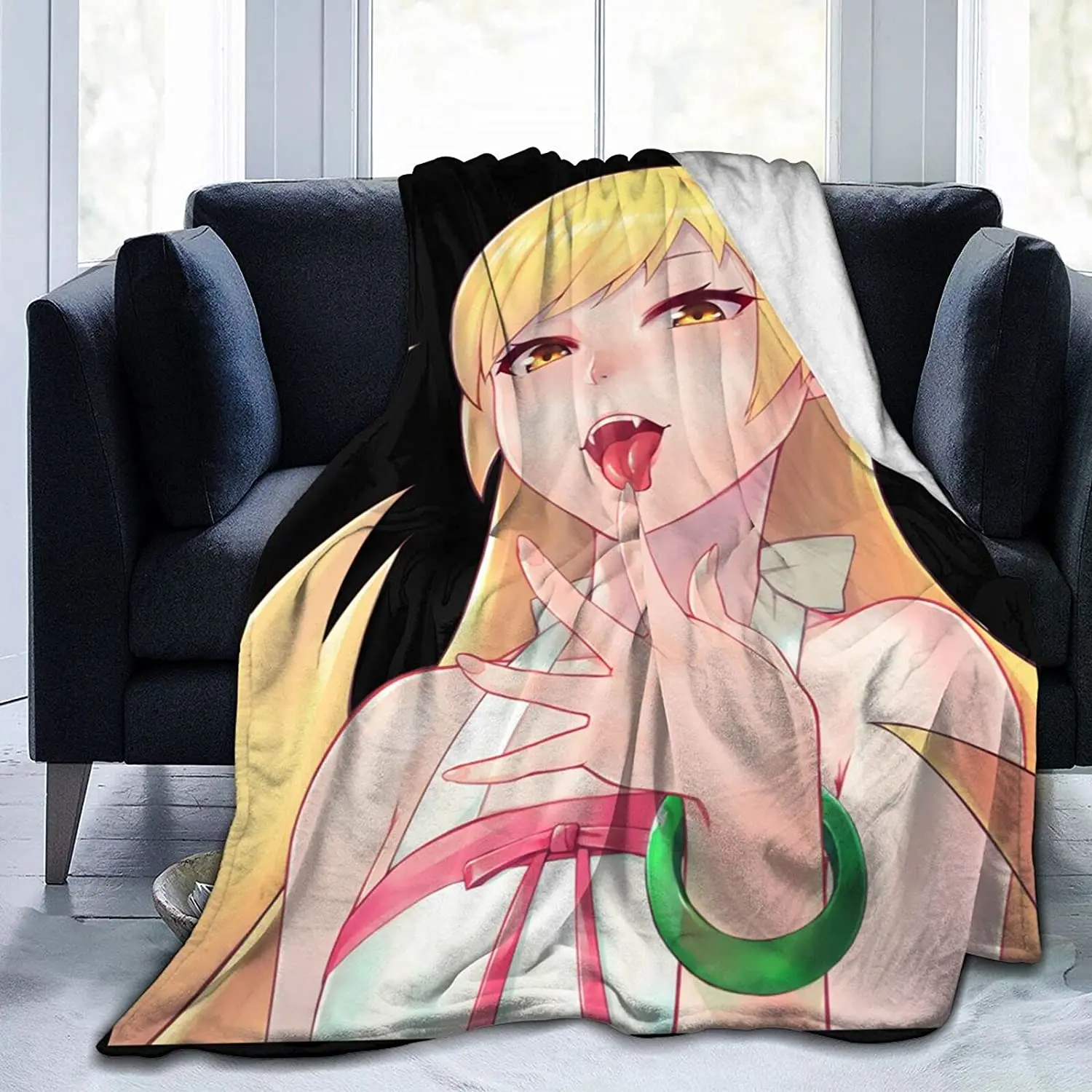 

Shinobu Oshino Fluffy Soft and Comfortable Blanket, Anime Warm Embrace of Sympathy