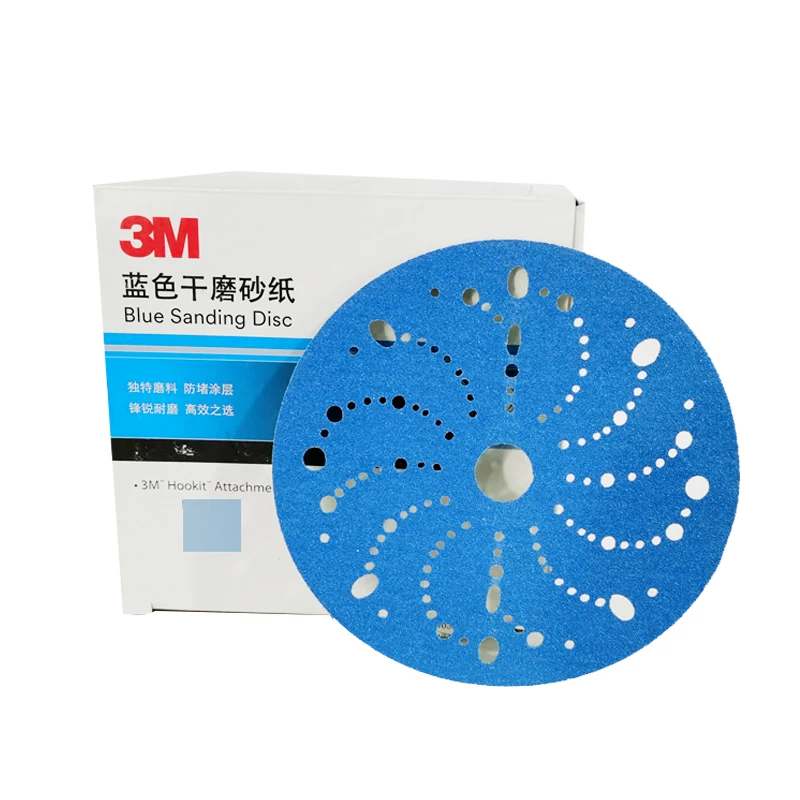 3M 6 Inch Dry Sanding Paper Polished Putty Disc Self-adhesive Flocking Porous Suitable For FESTOOL