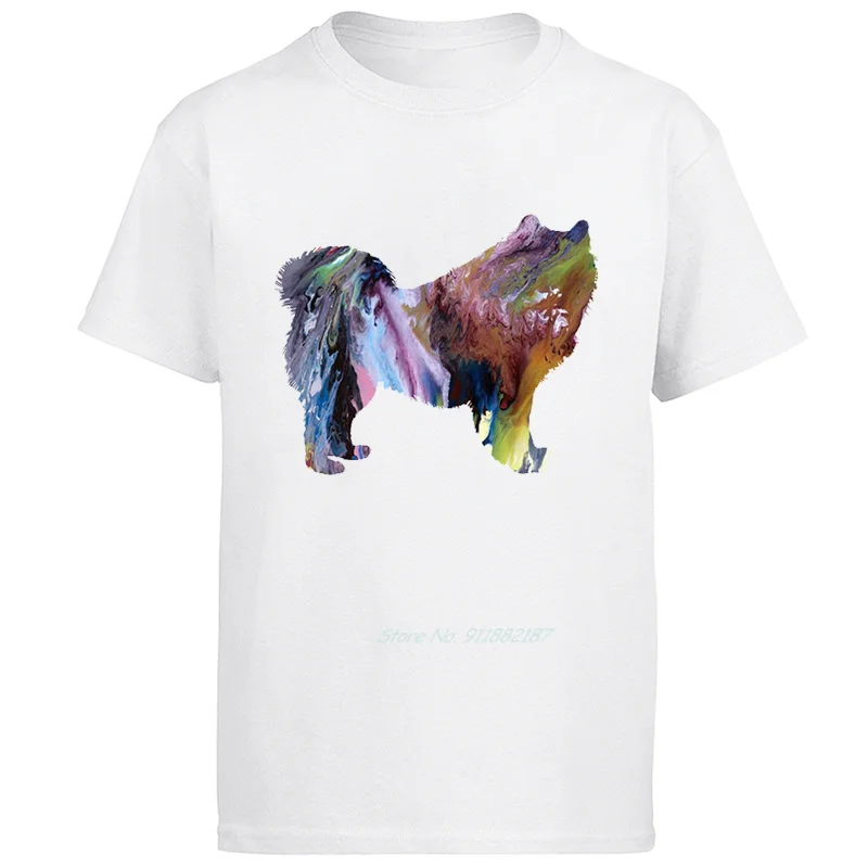 

My Friend Samoyed - Dog Art Watercolor graphic t shirts cute oversize t-shirts short sleeve t-shirts Summer Men's clothing