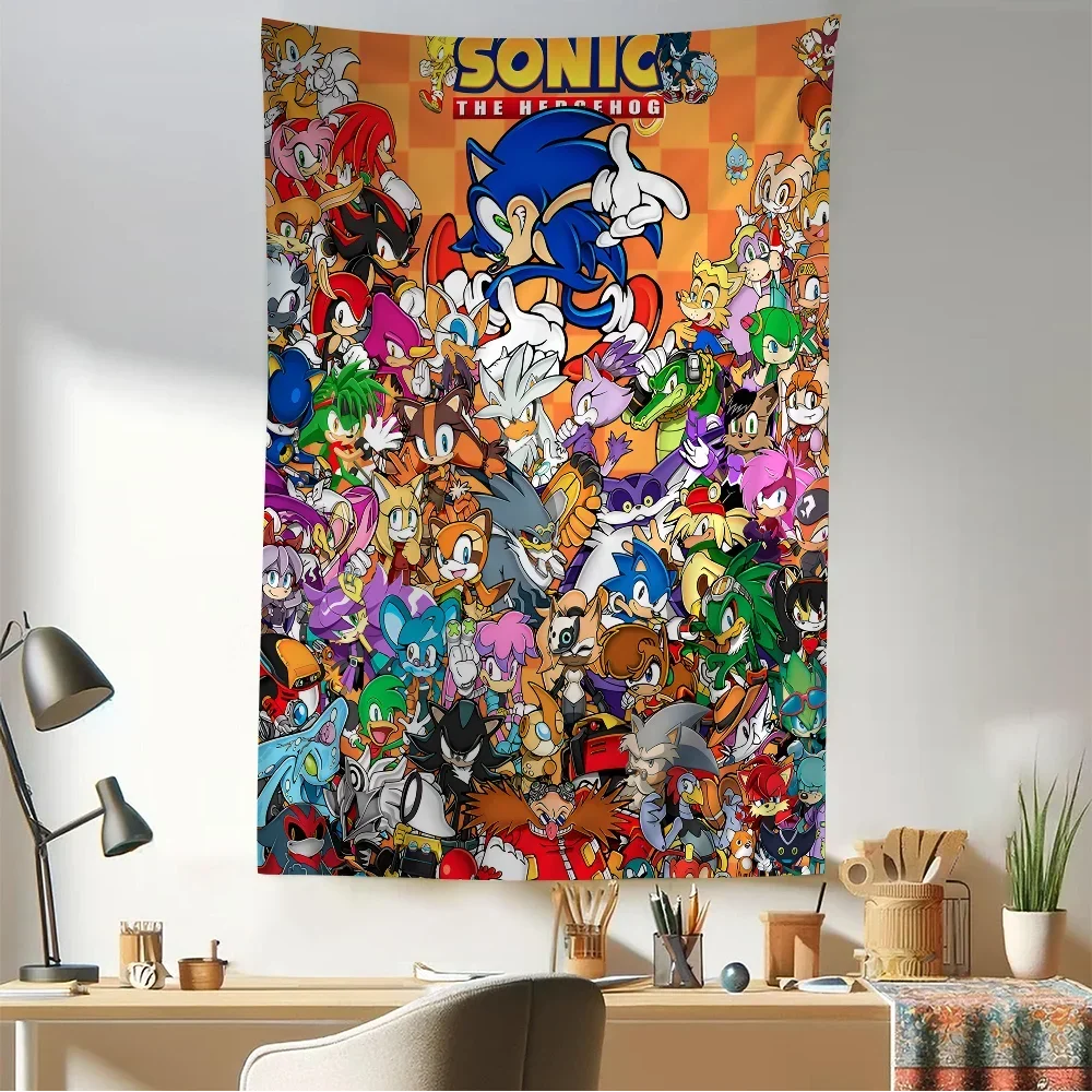 Гобелен из аниме Supersonic-S-Sonic настенные ковры в стиле хиппи с цветами декор для