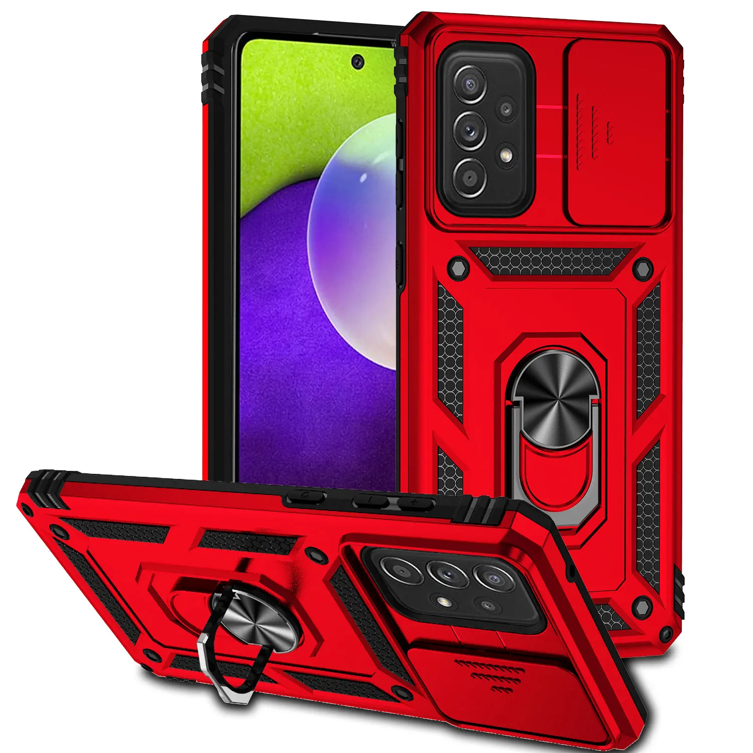 

For Samsung A73 5G Case for Samsung Galaxy A23 A53 A33 A13 A52 A72 A12 A22 A32 A21S A42 S22 Ultra Case Slide Lens Protect Funda