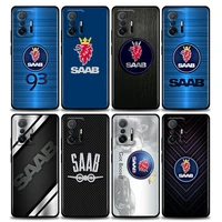 phone case for xiaomi mi 12 12x 11 11x 11t x3 x4 nfc m3 f3 gt m4 pro lite ne 5g silicone case cover luxury 3d saab car logo