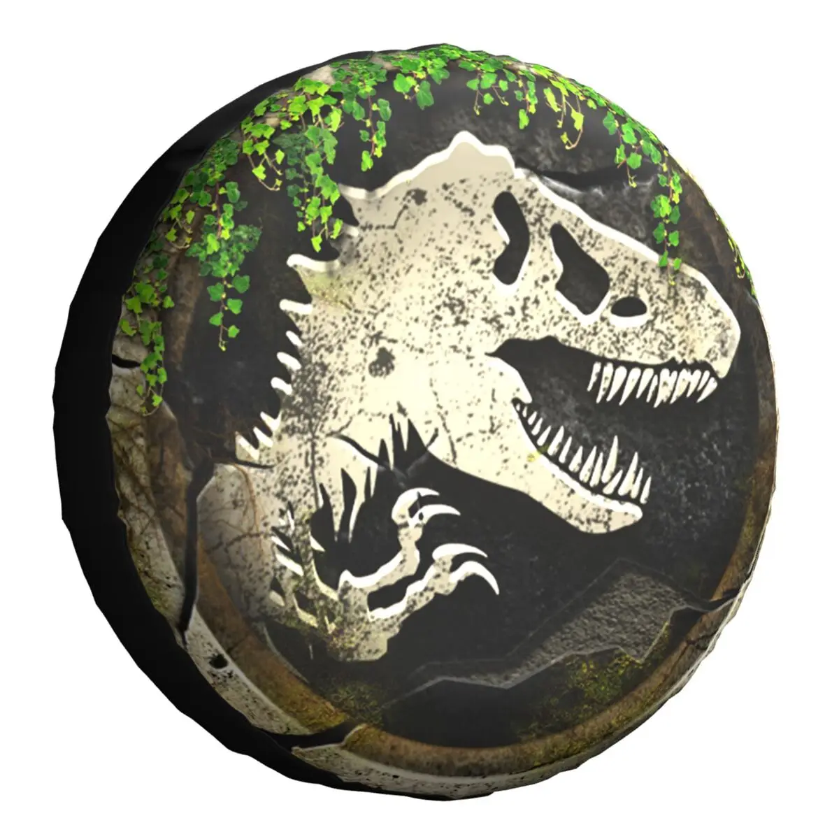 

Jurassic Tire Cover 4WD 4x4 Trailer Dinosaur Print Spare Wheel Protector Universal Fit for Jeep Toyota 14" 15" 16" 17" Inch