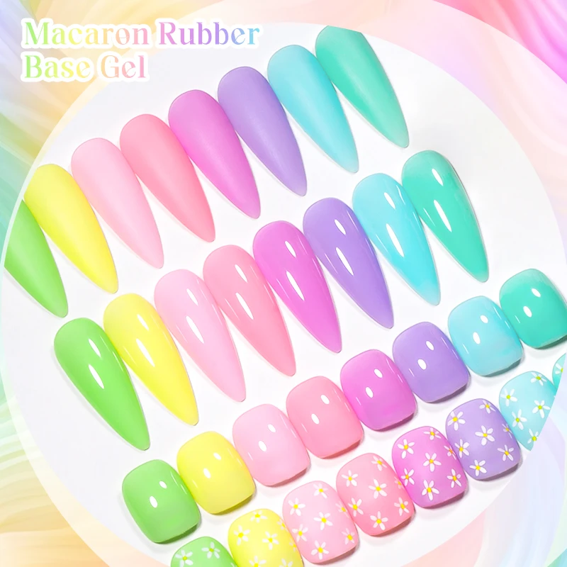 MEET ACROSS 7 мл Фиолетовый резиновый гель-лак для ногтей Macaron Candy Color Полуперманентный