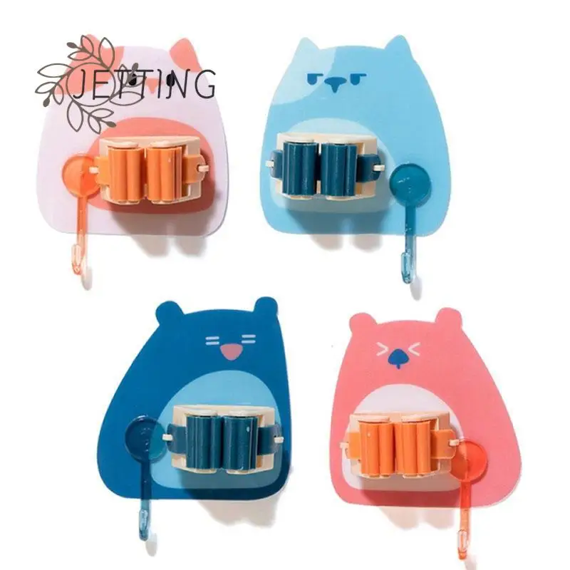 

Mop Wall Hook Plastic Kitchen Bathroom Organizer Mop Storage Rack No Drills