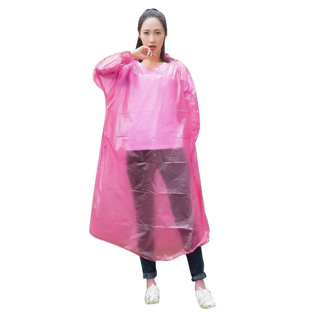 Hiking Camping Hood Simple New Fashion Durable Solid Raincoat 2023 Portable