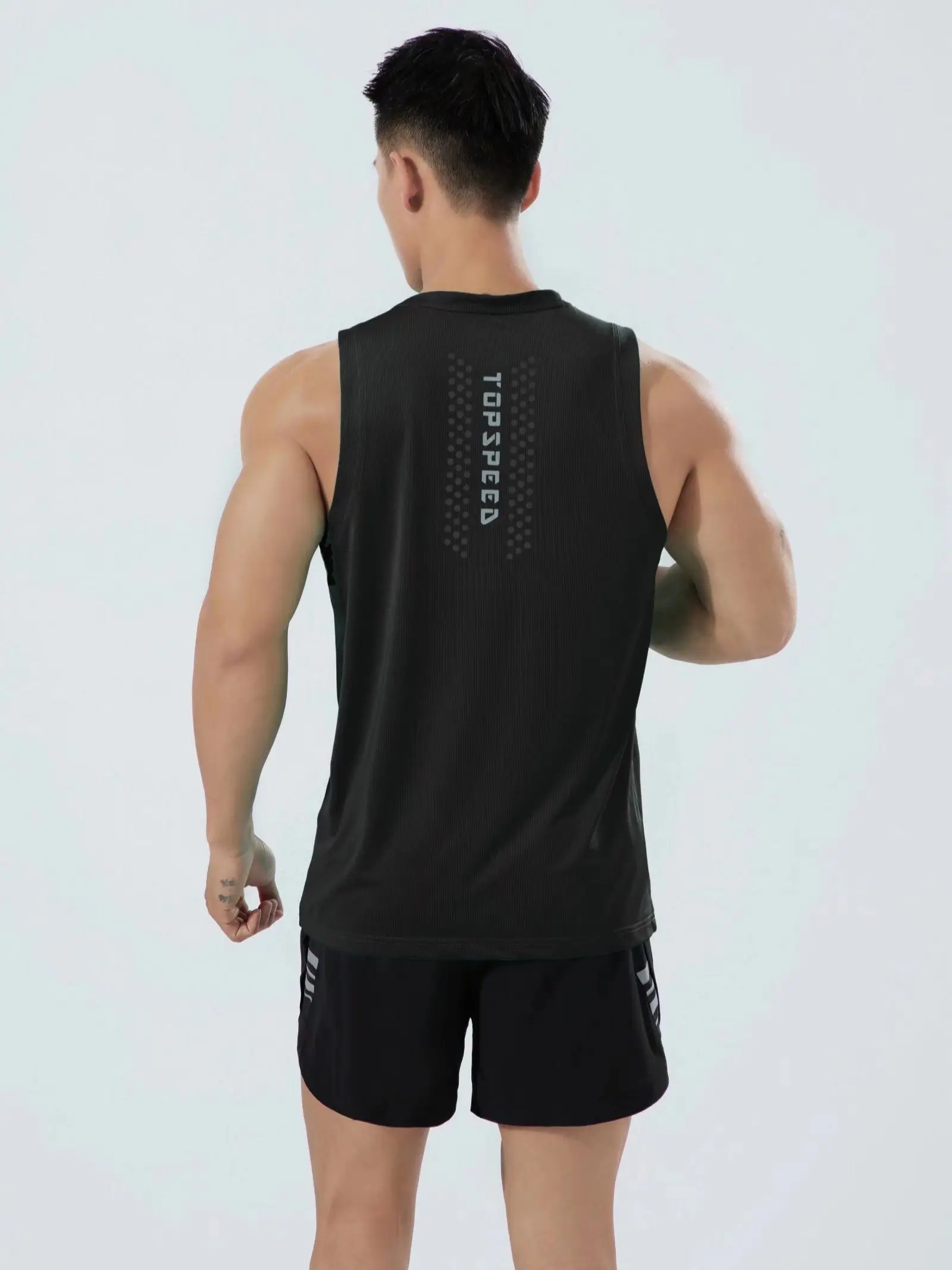 Mens Quick Dry Breathable Vest Lightweight Running Gym Sleeveless Shirt Fitness Sports Tight Compression T-shirts Tee Tops