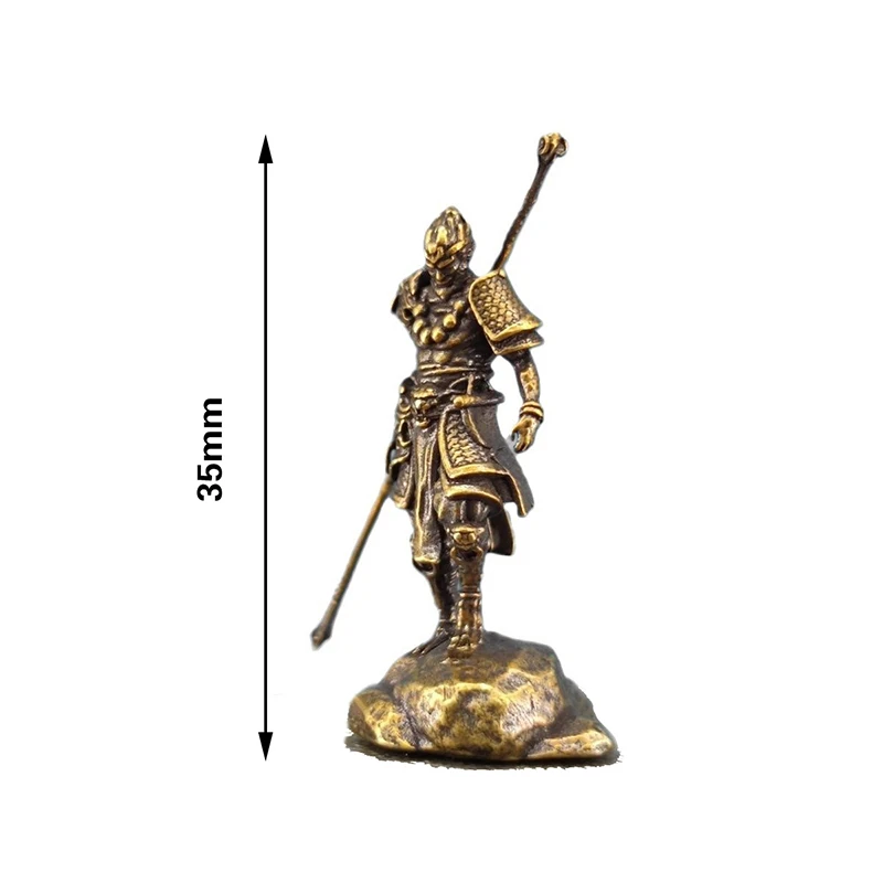 Антикварные миниатюрные фигурки обезьяны Сунь Укун ремесло мини-золотая статуя