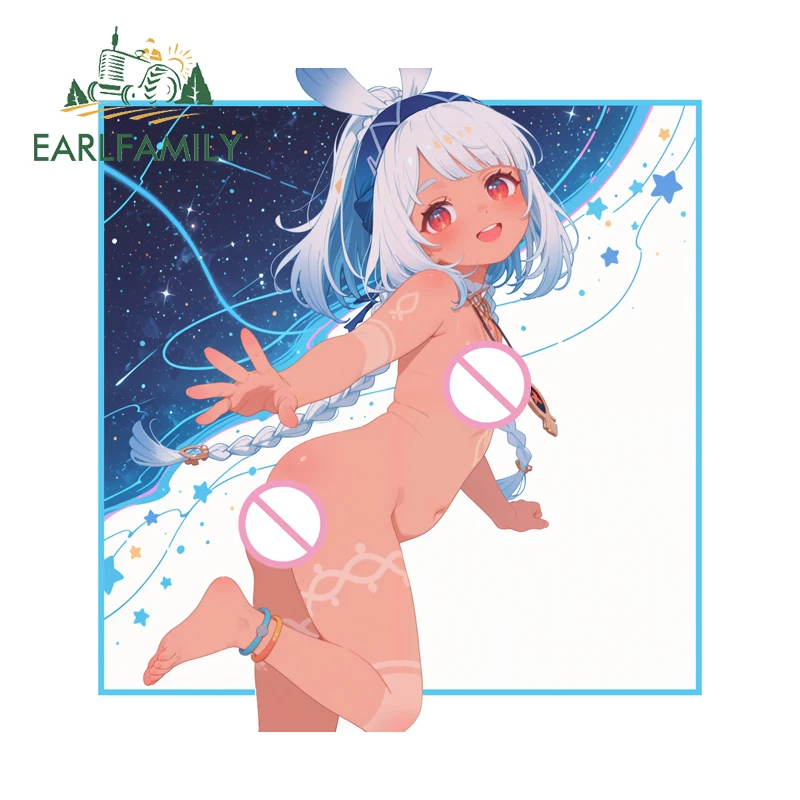 

EARLFAMILY оригинальный милый плакат для девочек, автомобильная наклейка Kawaii Truck, водонепроницаемая наклейка для ноутбука, украшение для компьютерного кулера