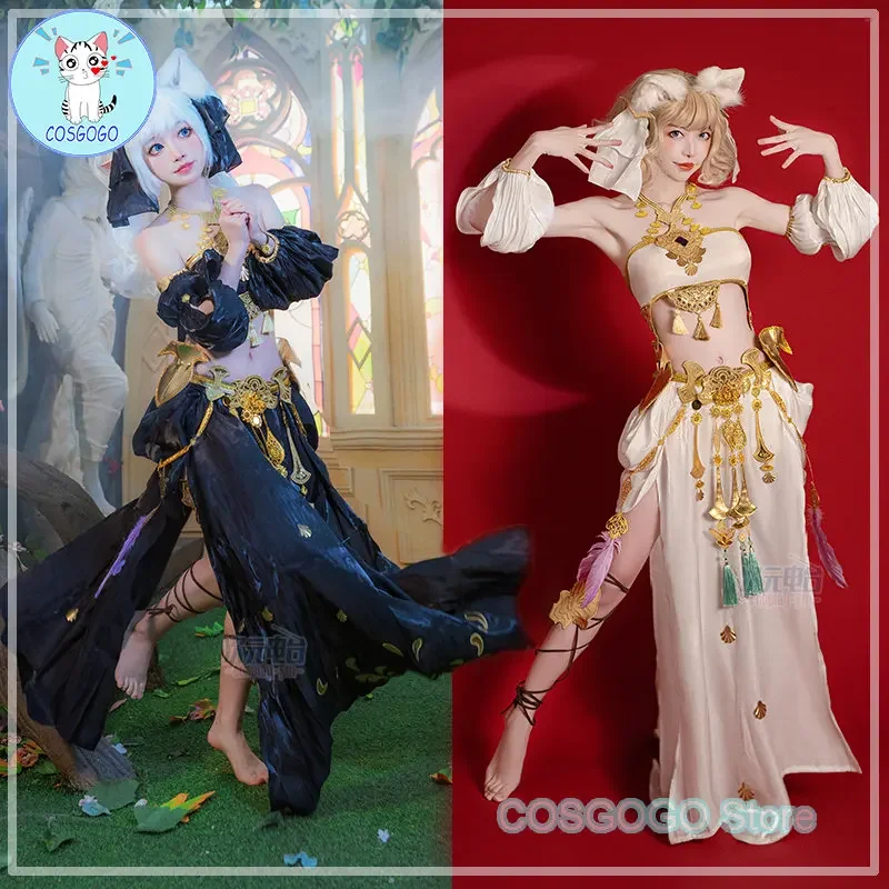 COSGOGO Game FF14 Thavnair Косплей Костюм Танцующей Девушки Final Fantasy 14 наряд для Хэллоуина