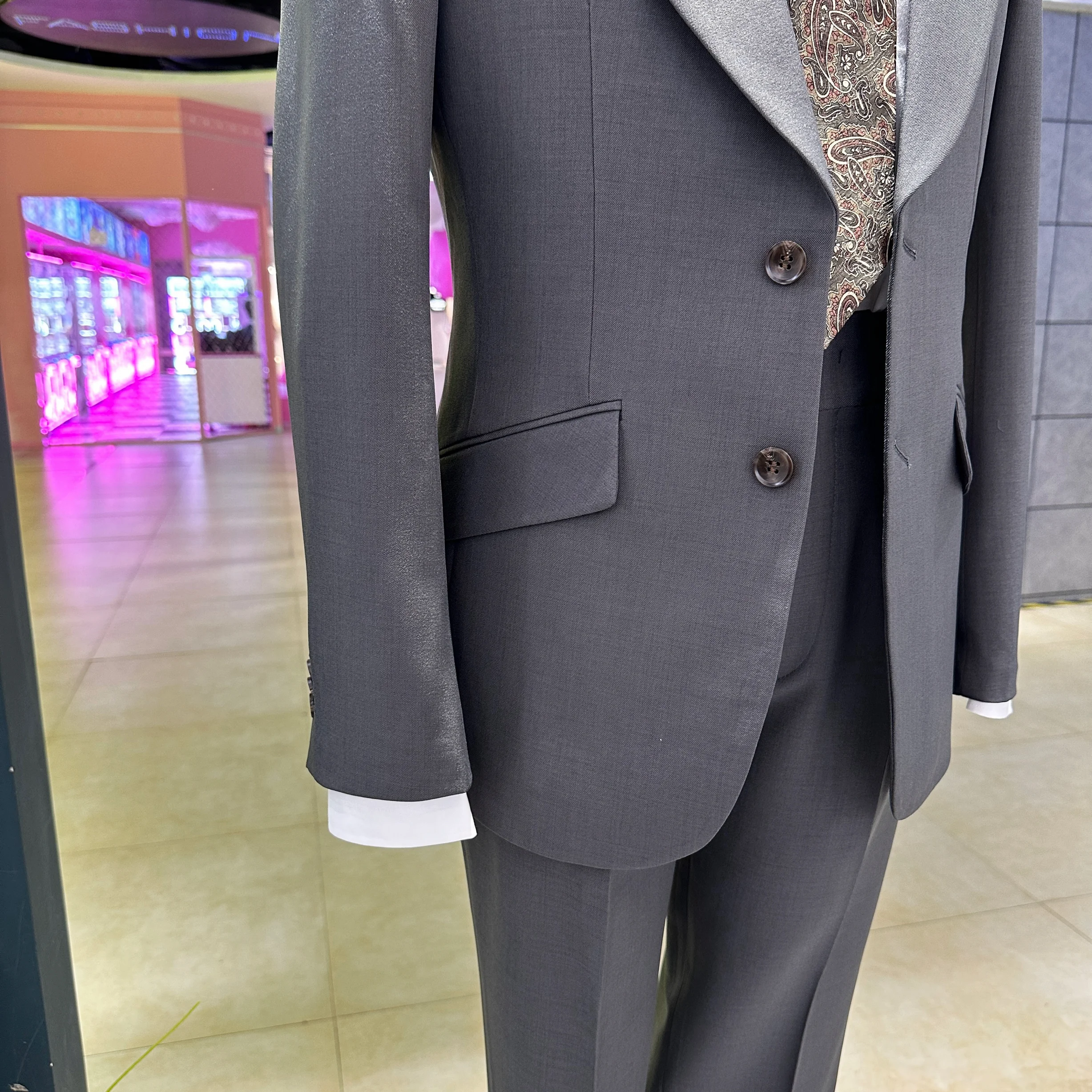 Italian Napoli Suit set Men's Casual Business Slim fit Lapel Head Exclusive Design