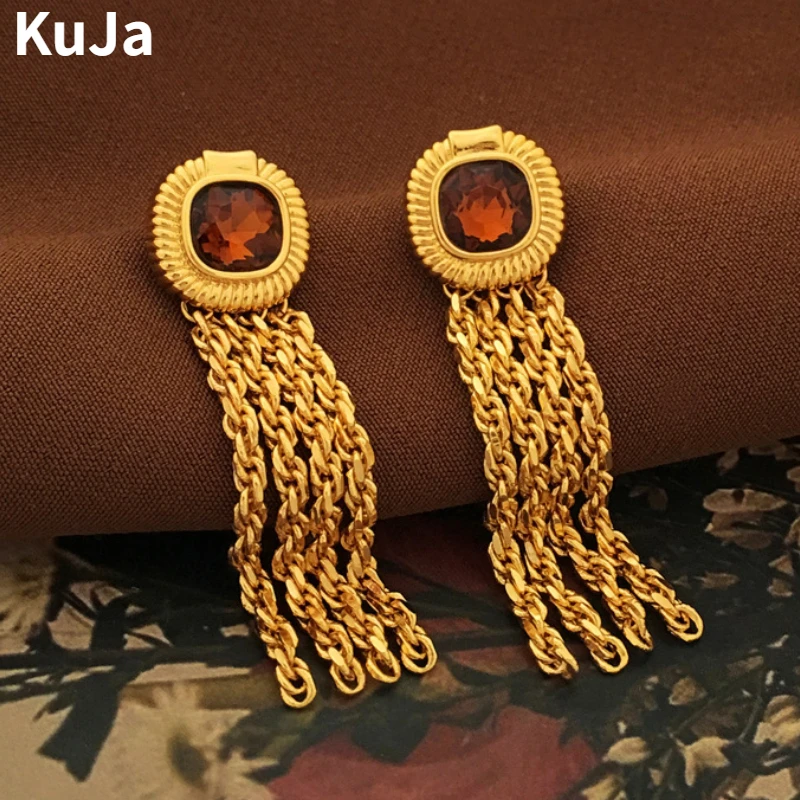 

Fashion Jewelry 925 Silver Needle Vintage Temperament Tassel Earrings For Women Female Gifts Simply Design Ear Accessories