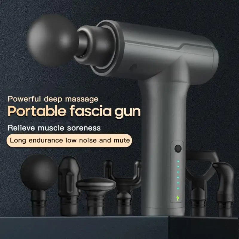 

Portable Massage Gun Denoise 6th Gear Electric Neck Massager Fascial Gun Neck Muscle Back Relaxation