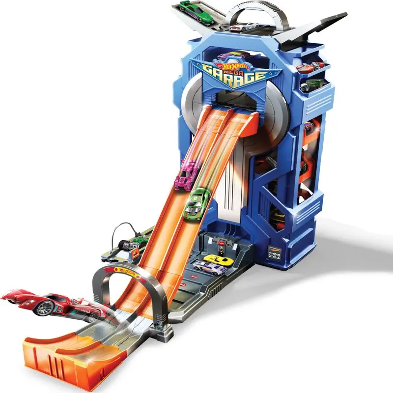 

Mega Garage Toy Car Track & Playset, Stores 35+ 1 64 Scale Vehicles
