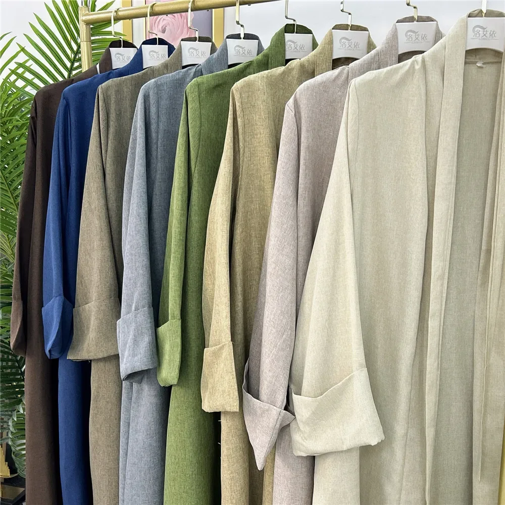 Ид Рамадан Абая модное мусульманское женское кимоно открытый кардиган платья