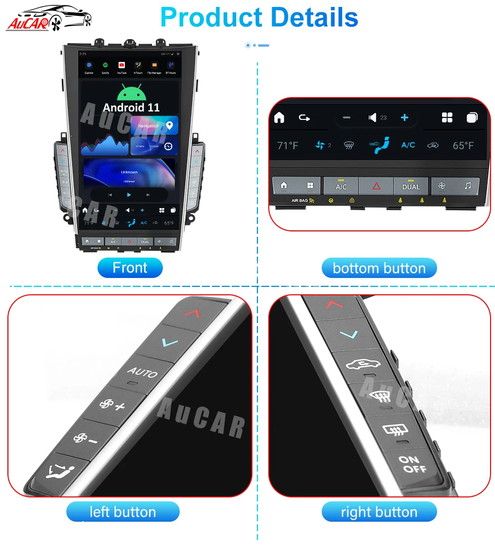 Головное устройство AuCar Mark6 Tesla Style Android для Infiniti Q50 Q50S Q60 Q60S 2014-2019 GPS Navi 1920*1080 13 6