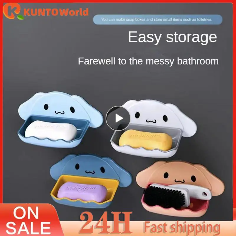 

Punch-free Drain Soap Box Creative Portable Soap Box Anti-smashing Thick Soap Holder Portable Soap Dishes 16.5×8×8.5cm Pp