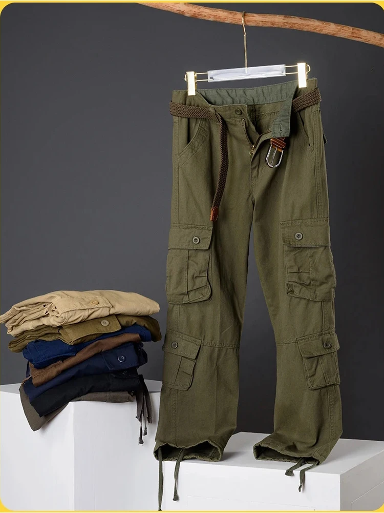 

Casual Spring Autumn 2022 Outdoor Military Style Cargo Black Green Pants Army Tactical Oversize Trouers 28-38 40 42 44