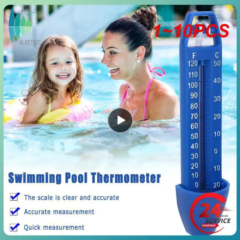

1~10PCS Portable ABS Plastic Swimming Pool Floating Thermometer Bathtub SPA Hot Tub Fish Ponds Water Temperature Measuring Meter