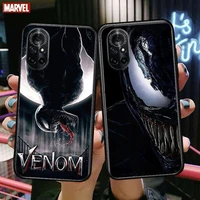 marvel venom clear phone case for huawei honor 20 10 9 8a 7 5t x pro lite 5g black etui coque hoesjes comic fash design