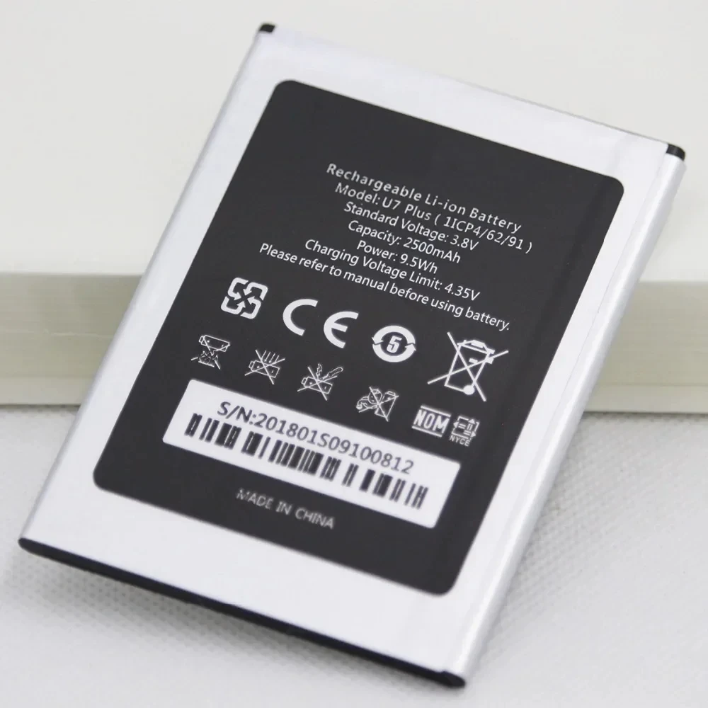 Фото Аккумулятор ISUNOO 2500 мАч для Oukitel U7 PLUS, модель 1ICP4/62/91, внутренняя сменная батарея для телефона с подарком. №5