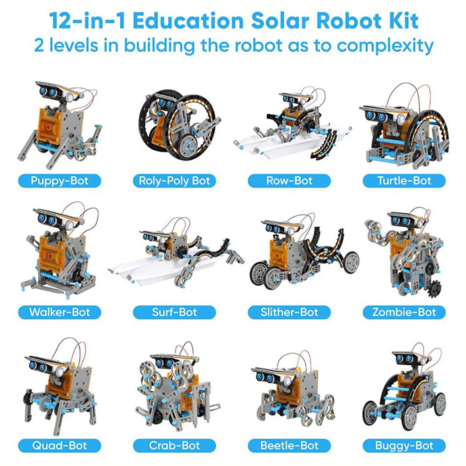 Игрушки DIY Stem 12 в 1 креативные Обучающие игрушки игрушка-робот на солнечной