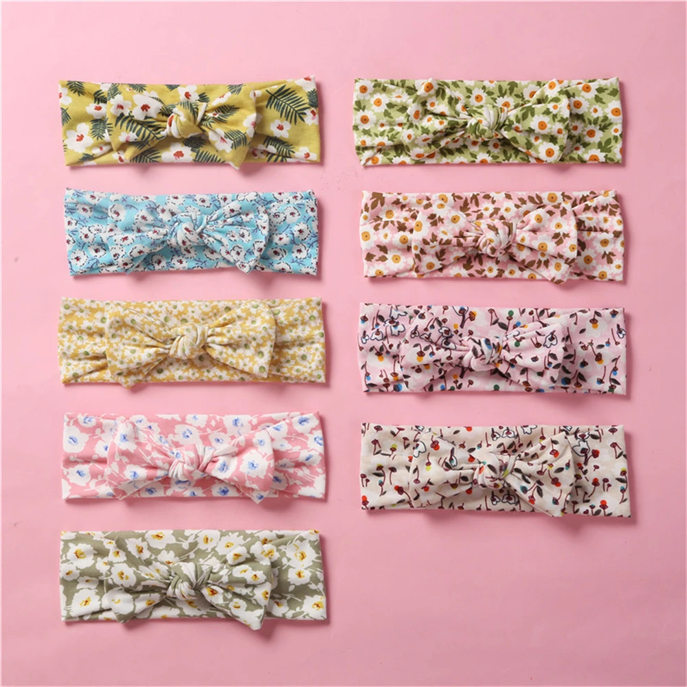 

Baby Elastic Headband Cotton Bohemian Print Hair Bands Turban Head Wrap Sport Bandanas Bandage Accessoires For Girls Kids
