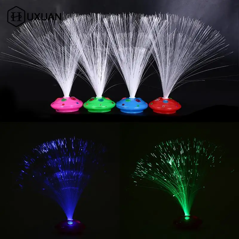 

Beautiful Romantic Color Changing LED Fiber Optic Night Light Lamp Battery Powered Small Light Christmas Party Home Decor