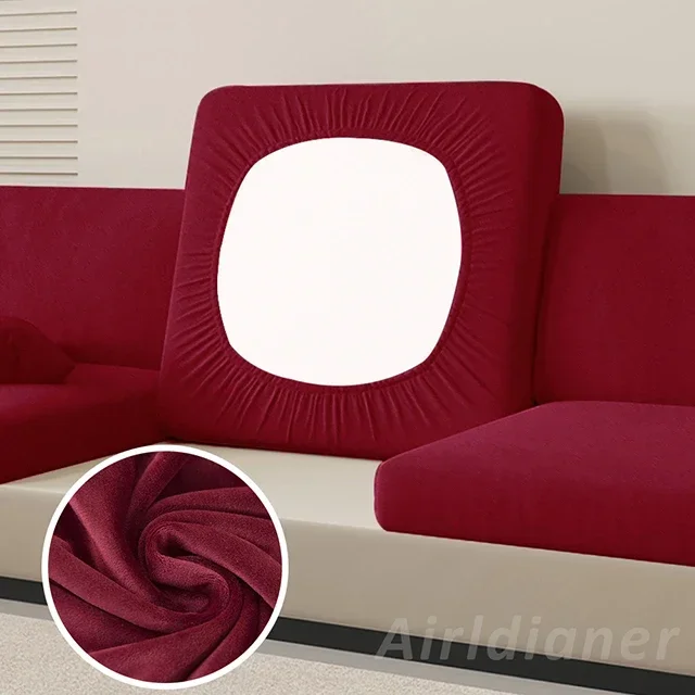 

ARMFAVER Velvet Sofa Seat Cushion Cover for Living Room Thick Plush Sofa Covers Stretch L Shape Corner Armchair Sofa Slipcover