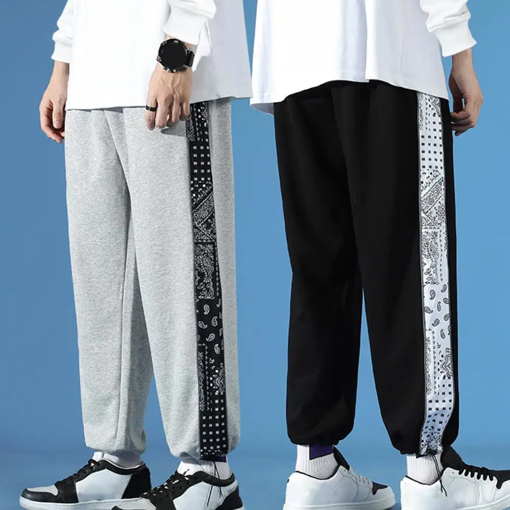 

Осенне-зимние мужские брюки с принтом кешью в стиле пэчворк