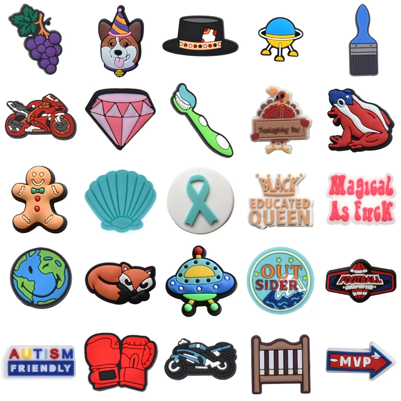 

Gifts Women Charm Wholesale Bulk Packs Men Shoe Charms Decorations for Croc Set Jeans Shoes Accessories Boy Girl Kids Para Pins