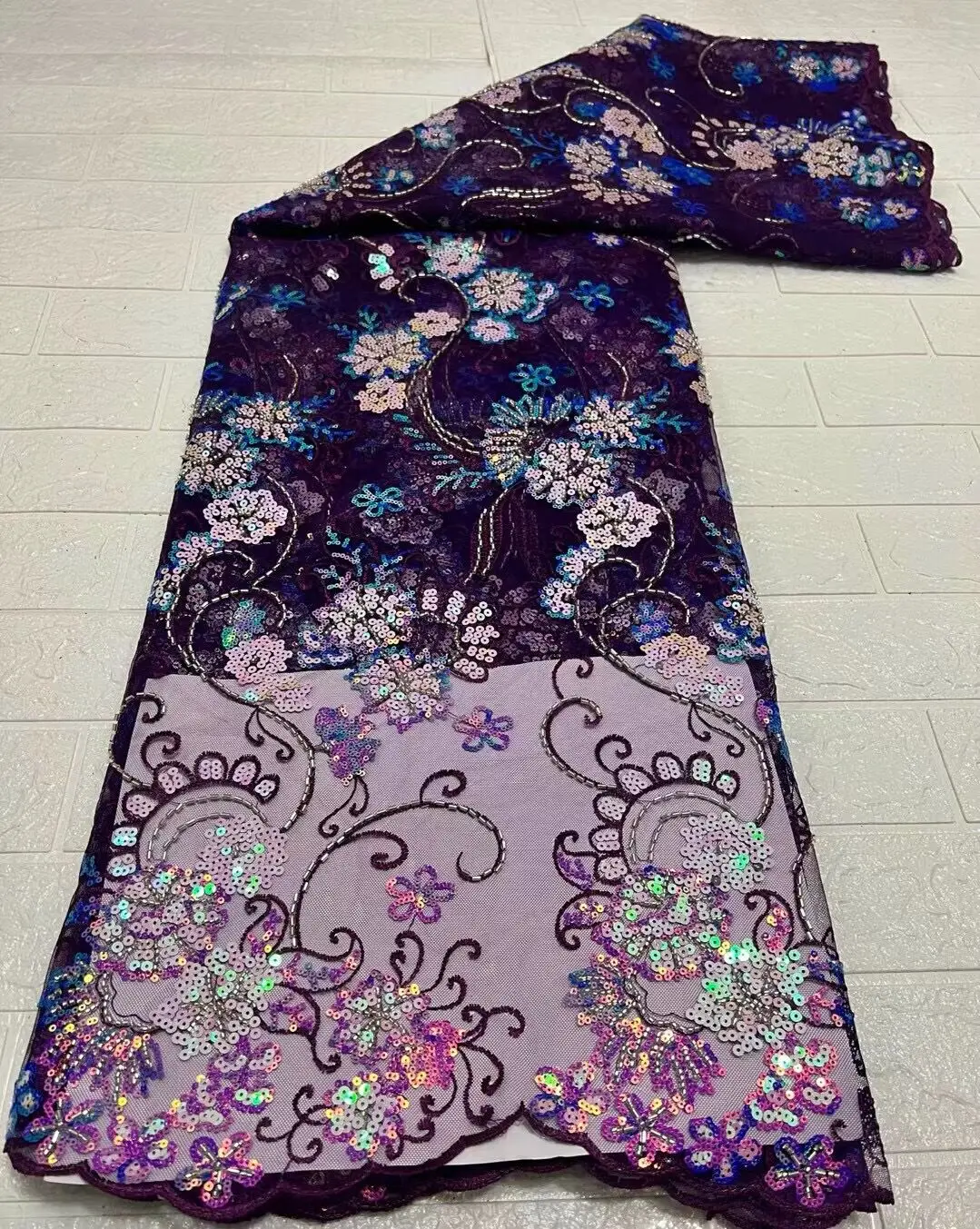 

Блестки и бусины, кружевная вышивка, фототкань, французское Африканское кружево, Высококачественная нигерийская кружевная ткань для плать...