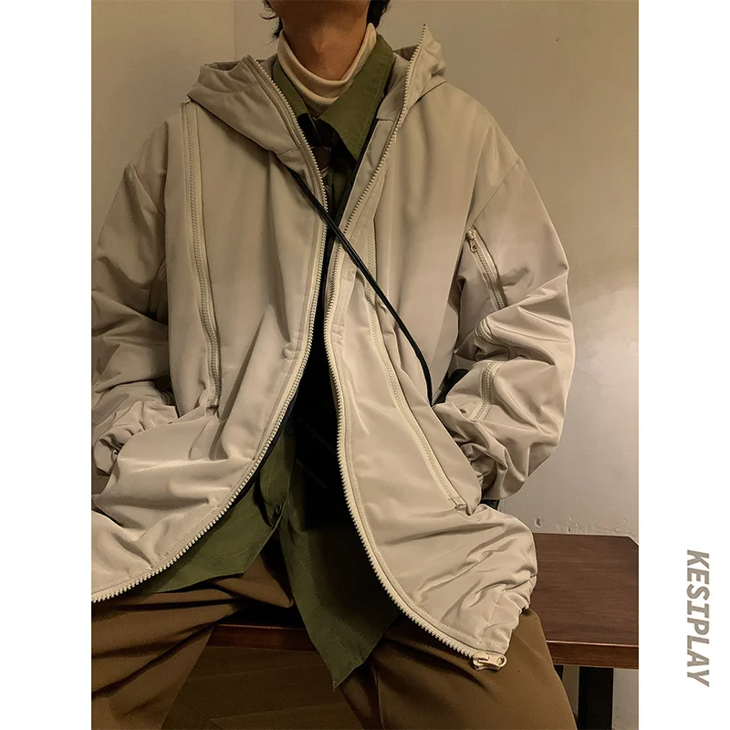 Winter Jacket Men Warm Fashion Casual Thicken Hooded Jacket Men Streetwear Korean Loose Thick Short Coat Mens Parker M-3XL