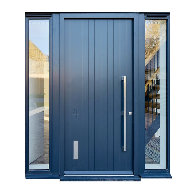 Prettywood Черная отделка из цельного дерева Деревянные современные входные передние