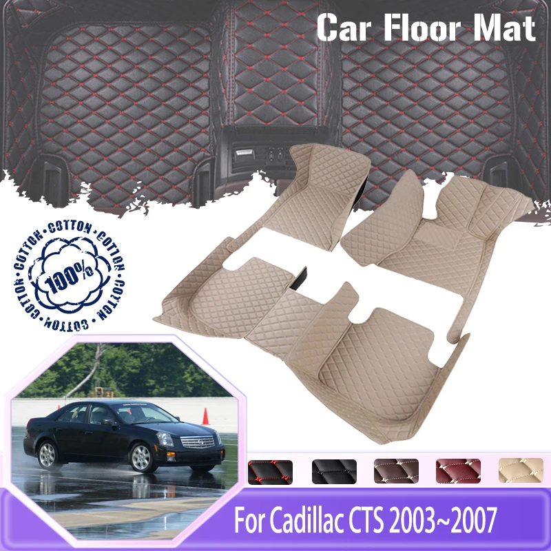 

Car Floor Mats For Cadillac CTS 2003 2004 2005 5seat Dirt-resistant Pad Floor Mat Leather Mat Accessoire Voiture Car Accessories