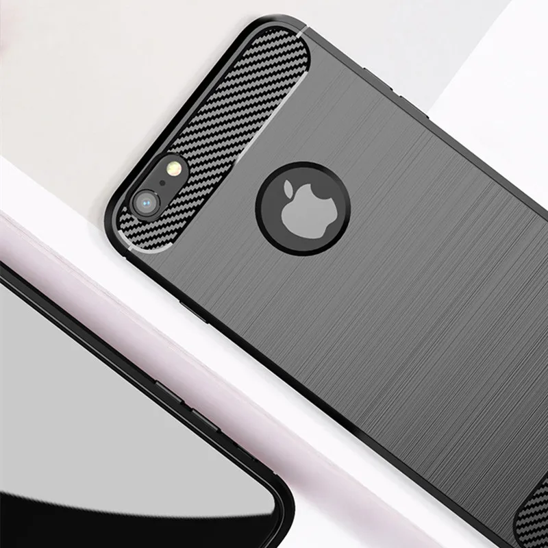 Новый чехол из углеродного волокна для iPhone 6plus 6s Plus Противоударная задняя крышка