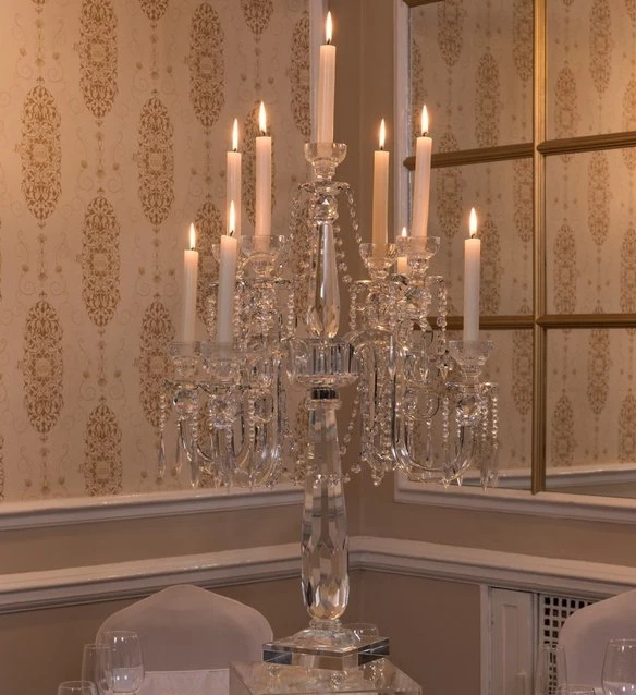

Wholesale beautiful 9 arm crystal candelabra for wedding