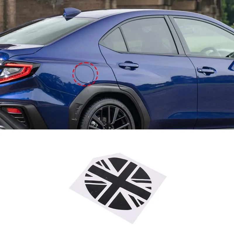 

For subaru WRX 2021-2023 PVC Black Car Fuel tank cap Pull Flower Film fuel cover Stickers Car Exterior Accessories