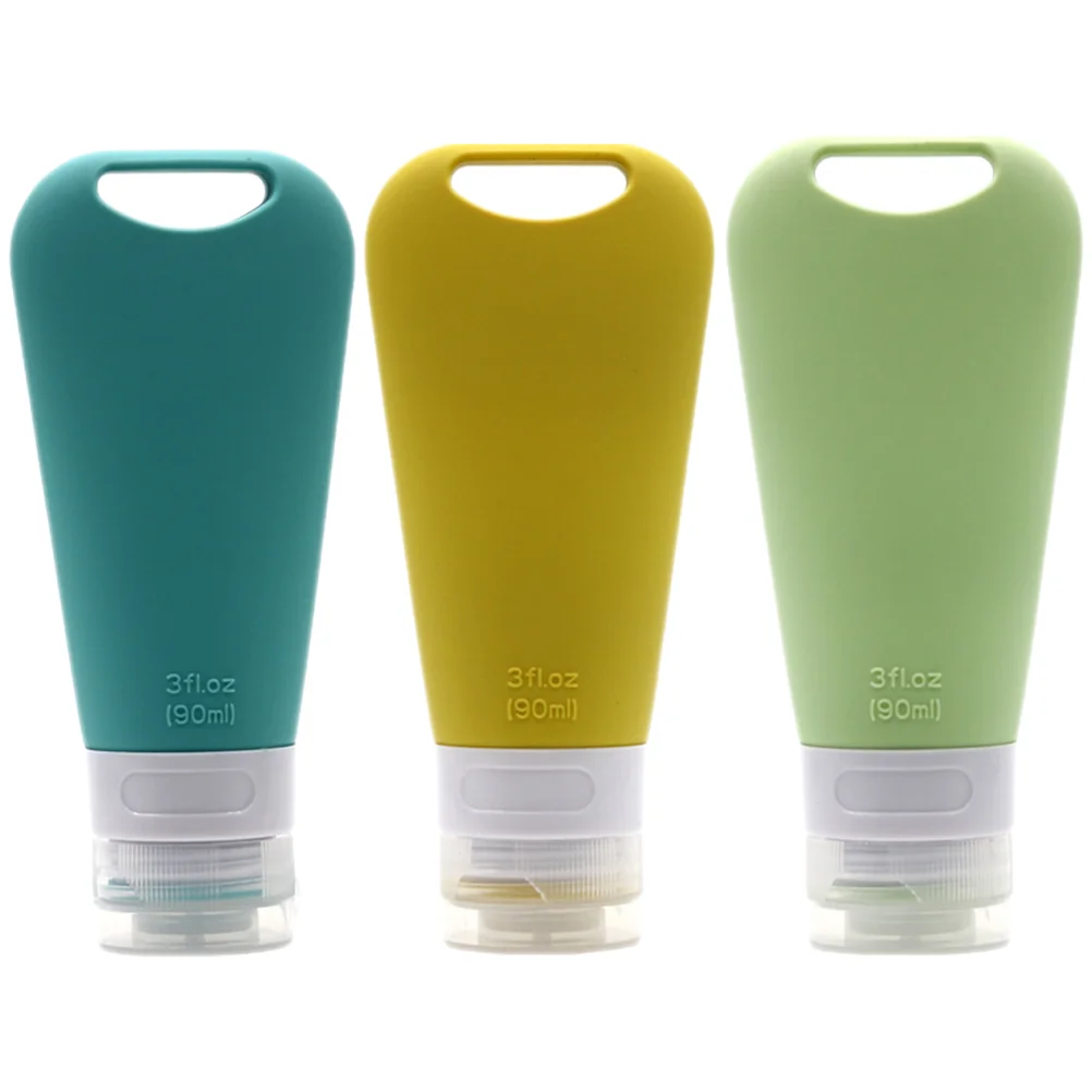 

3 Pcs Empty Travel Bottles Small Containers Lotion Toiletries Toiletry Size Squeeze Liquids