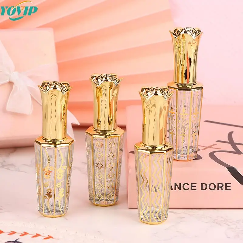 

15ml Spray Bottles Gold Sample Empty Containers Travel Portable Glass Perfume Bottle Atomizer Elegant Alcohol Ultra Mist Sprayer