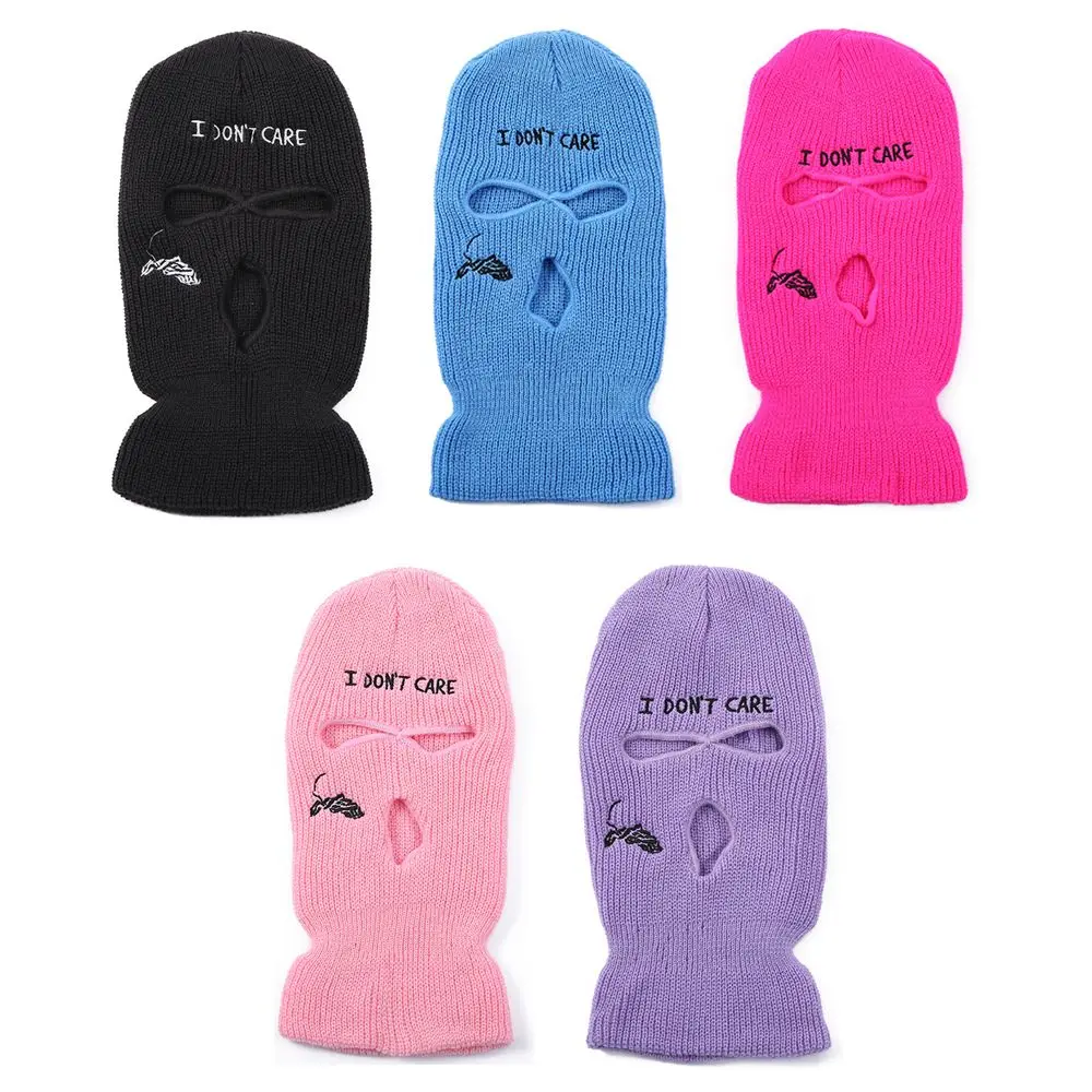 

Hip Hop Winter 3 Holes Knitted Balaclava Hat Beanie Cap Snowboard Hat Full Face